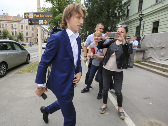 Luka Modric le jour de son témoignage. © KEYSTONE/AP