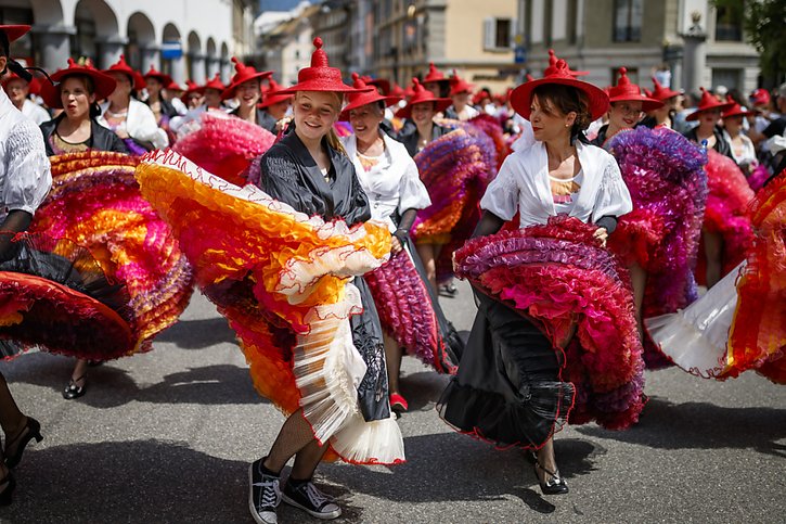 Le 10 août prochain, Vevey célébrera les cinq ans de la dernière Fête des vignerons avec notamment un cortège au centre-ville (archives). © KEYSTONE/VALENTIN FLAURAUD