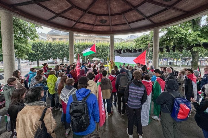 Manifestation: Une centaine de manifestants propalestiniens à Fribourg