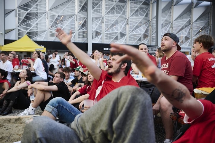Euro 2024: Ascenseur émotionnel à la fan zone Fribourg de Saint-Léonard